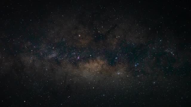 Time lapse Milky Way star roof