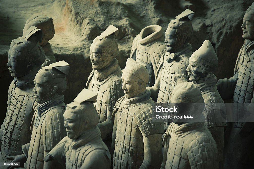 Терракотовая воинов - Стоковые фото Qin Dynasty роялти-фри