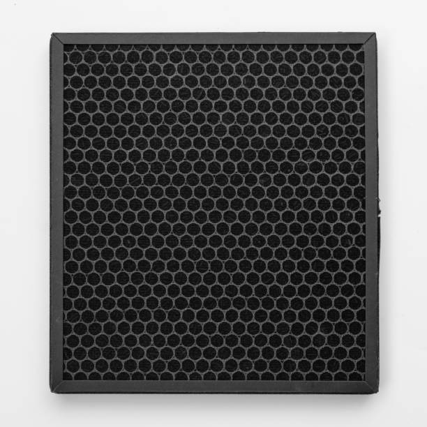 istock Close up on Activated Carbon in Air purifier Filter. Air Pollution. Filter for bad smell, musty smell. 1866211773
