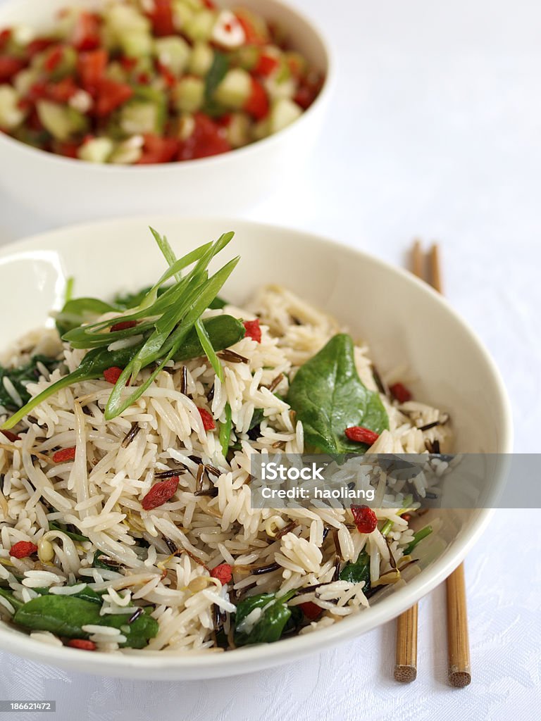 쌀 샐러드 - 로열티 프리 인도 바스마티 쌀 스톡 사진