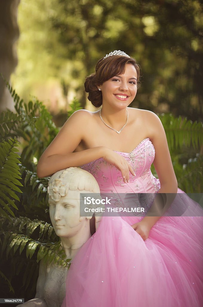 quinceanera quinceanera wearing a traditional dress 16-17 Years Stock Photo