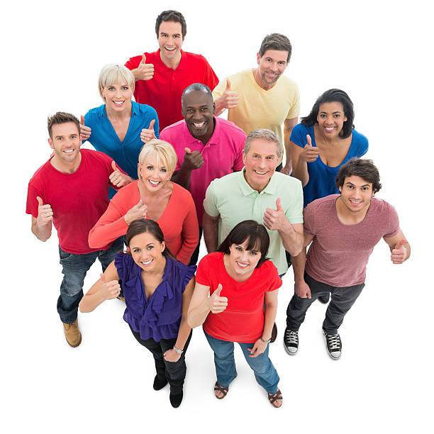 istock Group Of Multi-Ethnic People Giving A Thumbs Up 186624957