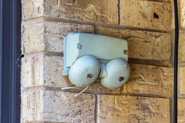 istock Antique outdoor phone ringer bell 1866292122