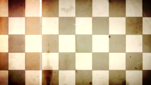 Grungy Old Film Racing Checkered Flag Loop - with Audio