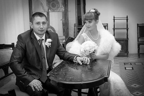 istock beautiful Wedding Portrait 186630699