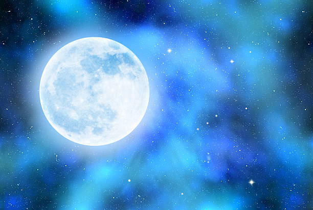 istock Night sky with stars,nebula and moon 186632750