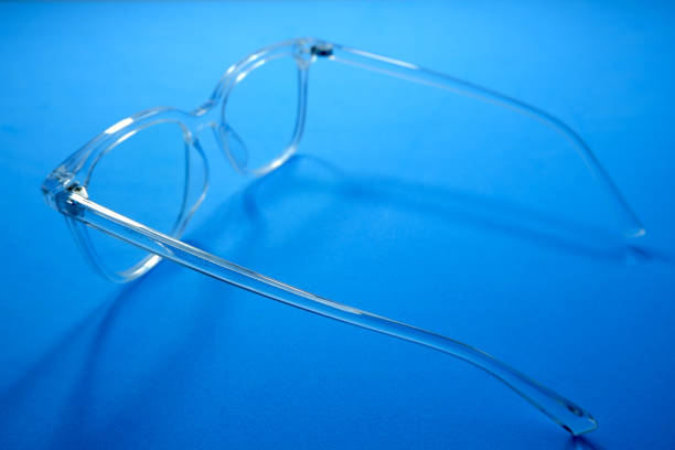 istock Fiber optic safety eyewear isolated on colour background close-up view single object concept no people 1866327700