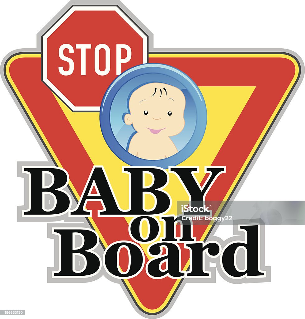 Baby on board Bumper Sticker stock vector