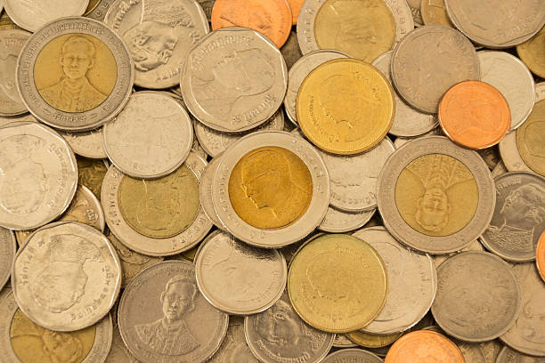 thai coins stock photo