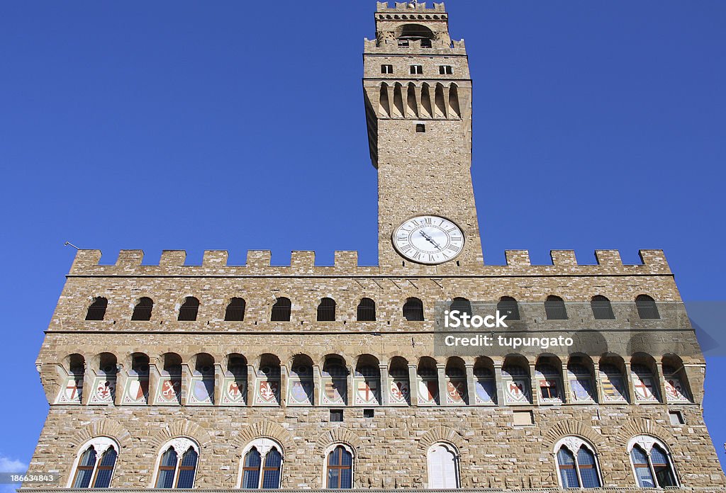 Florence, Italy Piazza della Signoria - Palazzo Vecchio in Florence, Italy Architecture Stock Photo