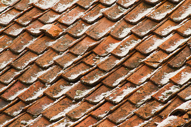 istock Winter roof background 186635003