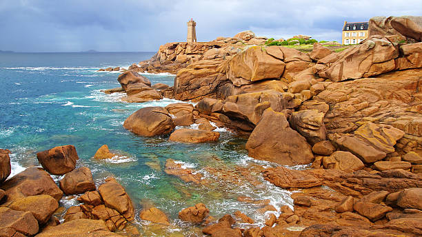 istock Pink Granite Coast. Brittany, France 186635315