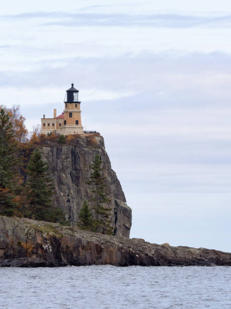 istock Split Rock Lighthouse on a Rocky Cliff Overlooking Lake Superior 1866353344