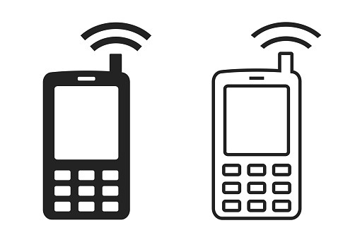 vector illustration of  mobile phone  icons