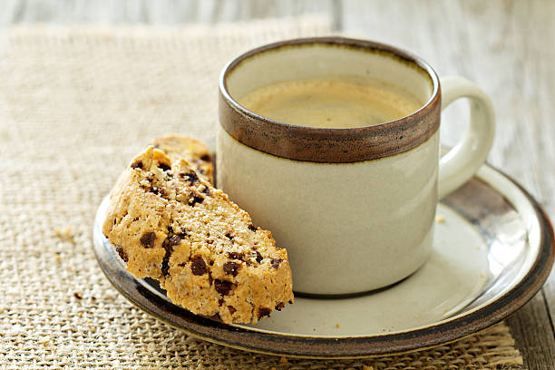 istock Pumpkin, nuts and chocolate biscotti with coffee 186635579