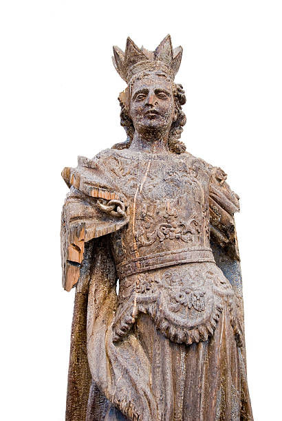 istock vintage religious thematic sculpture with crown 186636744