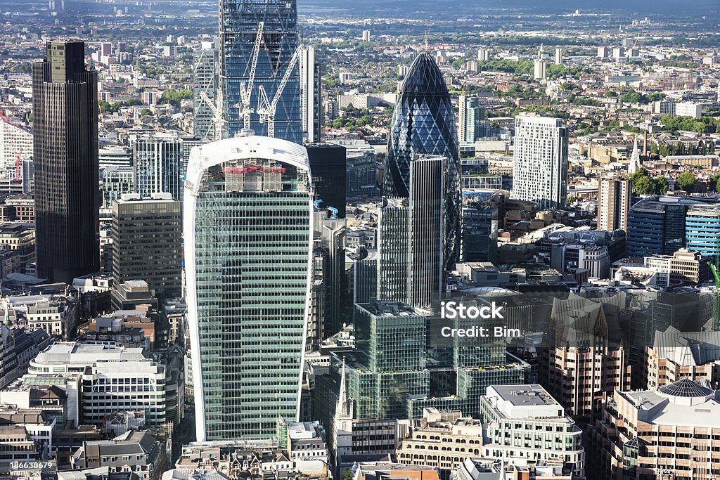 City of London z powyżej, Wielka Brytania - Zbiór zdjęć royalty-free (Anglia Południowo-wschodnia)
