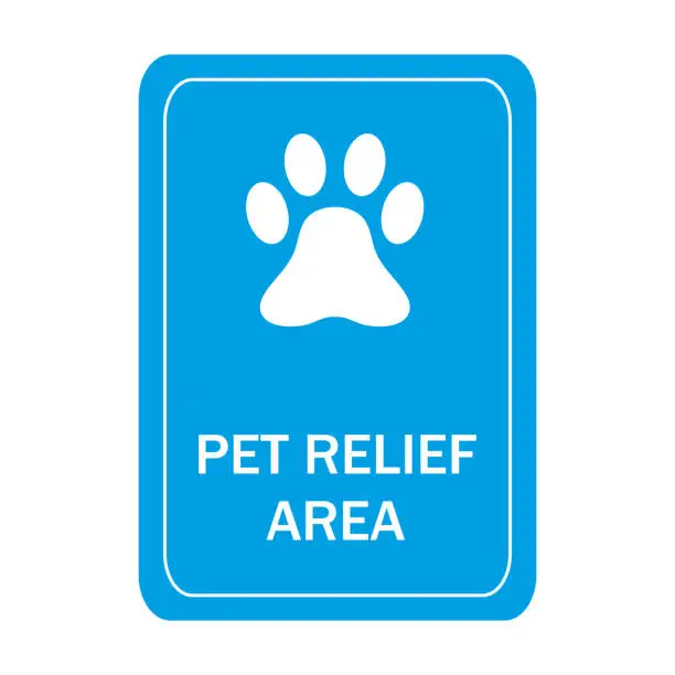 Vector illustration of Pet relief area