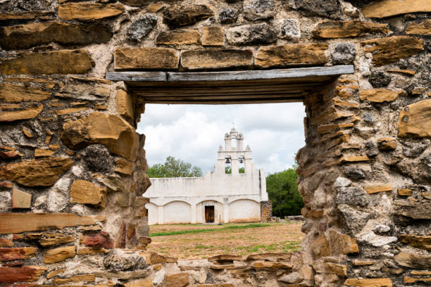 istock Window looking out at Mission San Juan 1866441096