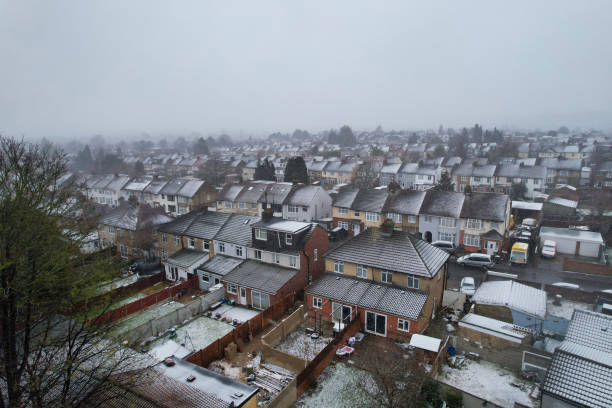 istock High Angle View of Street and Homes 1866512222