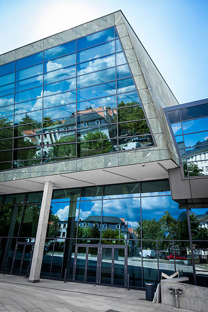 istock Facade of a contemporary conference center 186652643