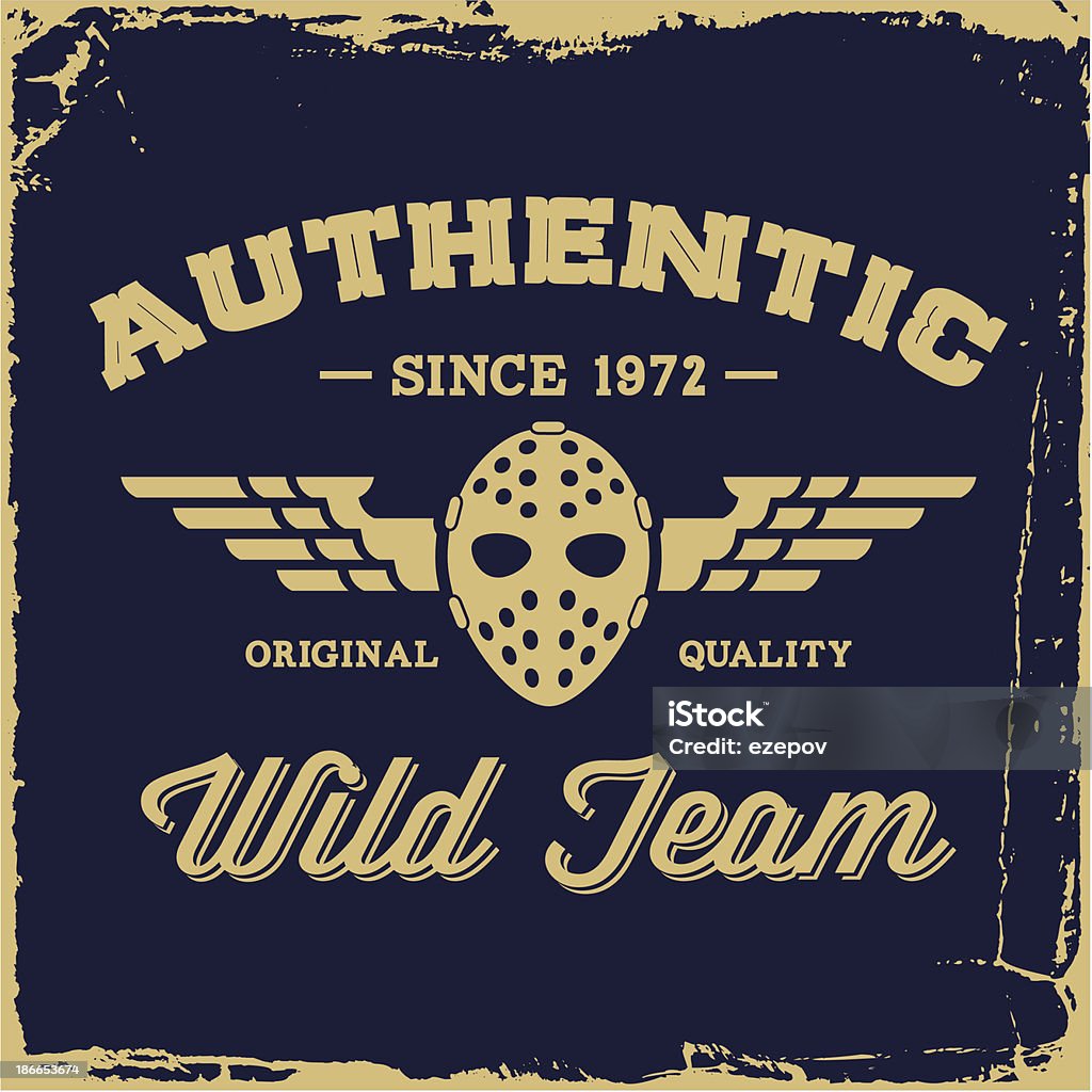 Etichetta vintage - arte vettoriale royalty-free di Hockey