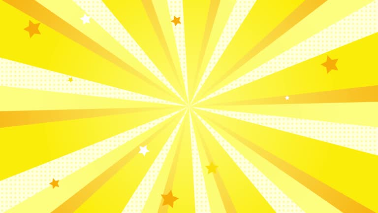 Flashy and eye-catching background video with saturated lines with stars popping out