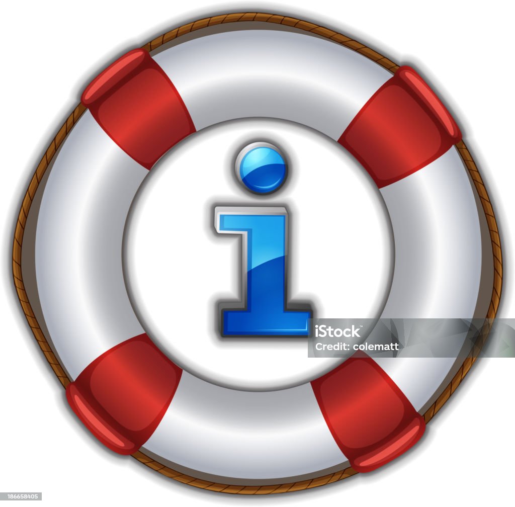 lifesaver floating lifesaver floating on a white background Blue stock vector