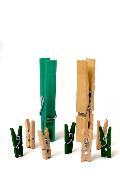 Photo of family of clothes pegs