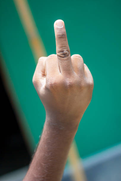 istock A man pointing his one finger up blurred background 1866594048