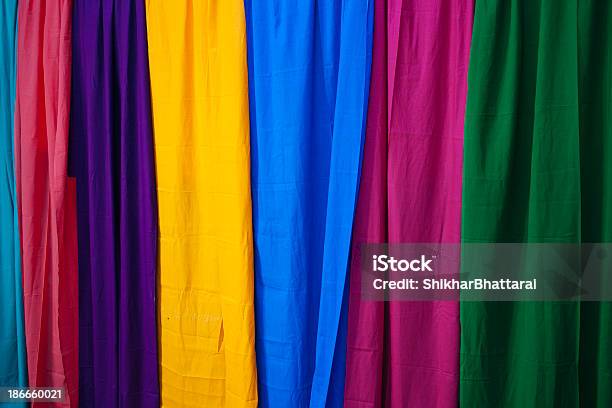 Colorful Fabrics Background Stock Photo - Download Image Now - Backgrounds, Textile Industry, Backdrop - Artificial Scene