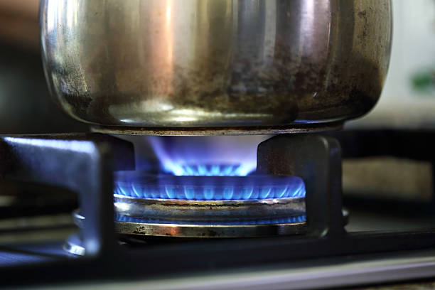 istock Power of the gas burner 186660071