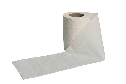 a roll of toilet paper isolated on a transparent background