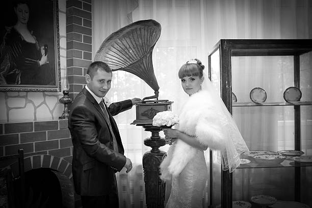 retrato de casamento bonito - wedding dress audio - fotografias e filmes do acervo