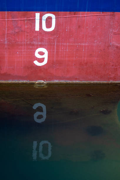 istock Draft mark numbers on side of ship 1866624261