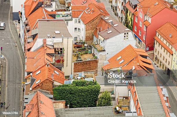 Roofs Of A City With Roofgardens Stock Photo - Download Image Now - Above, City, City Life