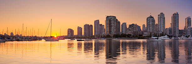istock Vancouver, British Columbia, Canada skyline across the water at sunset 186664514