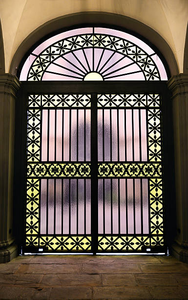 istock Ancient Stained Glass Door 186664980