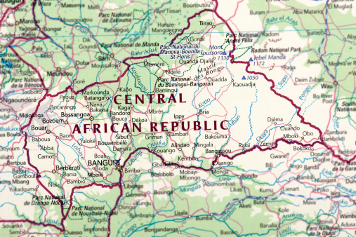 Map of Central African Republic. 