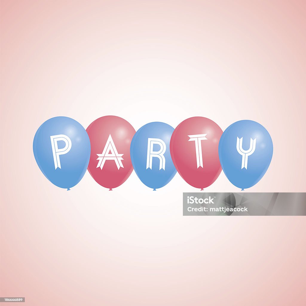 Party Ballons-raster Bild - Lizenzfrei Besonderes Lebensereignis Stock-Illustration