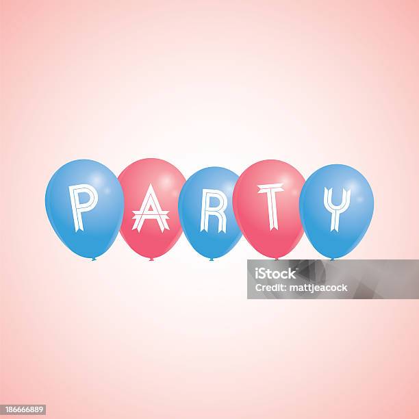 Party Ballonsraster Bild Stock Vektor Art und mehr Bilder von Besonderes Lebensereignis - Besonderes Lebensereignis, Dekoration, Design