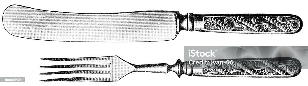 Tenedor y cuchillo - Ilustración de stock de Tenedor libre de derechos