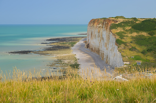 Cliffs near Yport (France) on a sunny day in summer