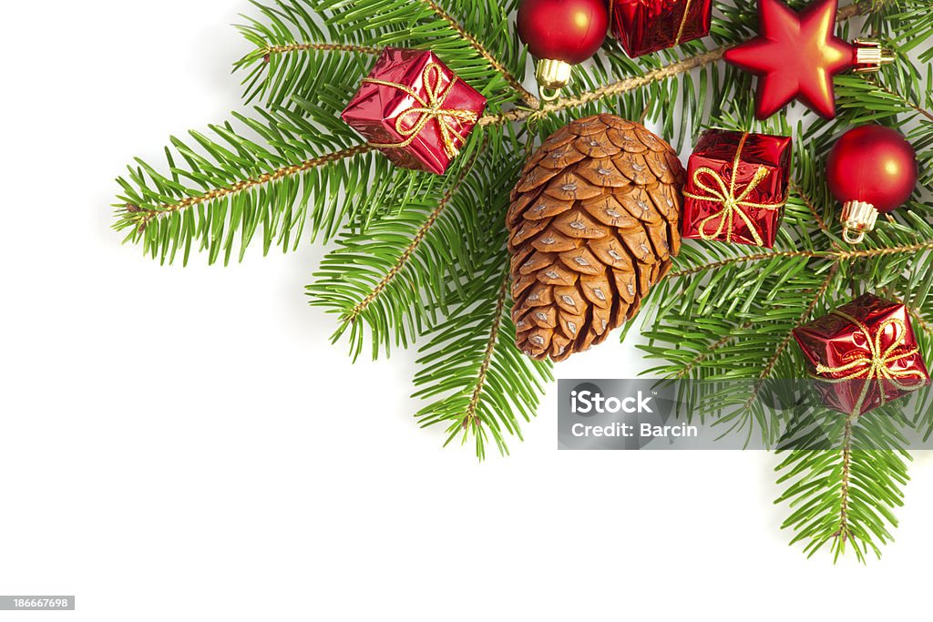 Sapin avec décorations de Noël - Photo de Arbre libre de droits