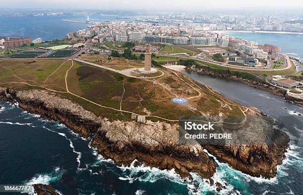 Herculestower Aerial View Stock Photo - Download Image Now - A Coruna, City, Galicia