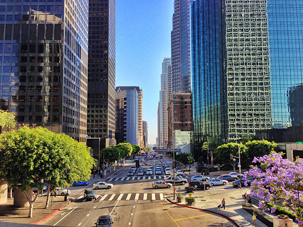 istock Los Angeles Downtown at the evening 186668335