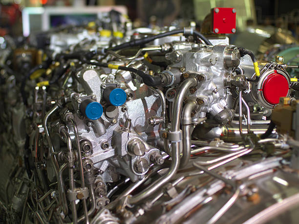 istock Part of the aircraft engine 186668796