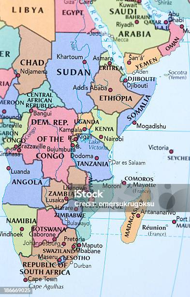 Foto de África Central e mais fotos de stock de Mapa - Mapa, África, Madagáscar