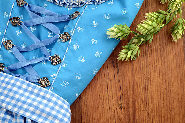 blue Beer Fest Dirndl with hop rank