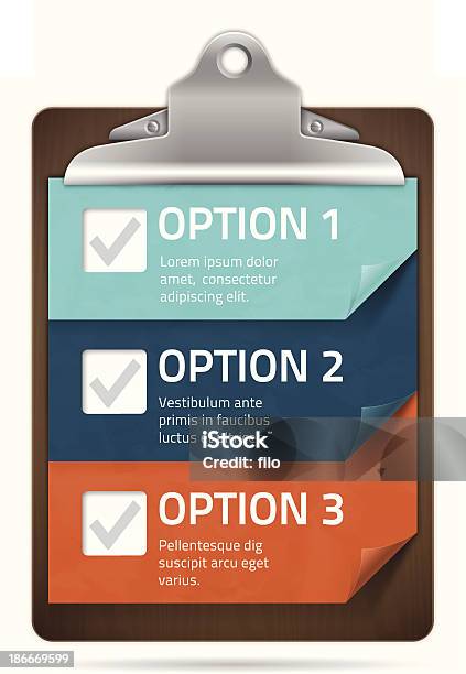 Option Board Fill In Option Checklist Clipboard Stock Illustration - Download Image Now ...